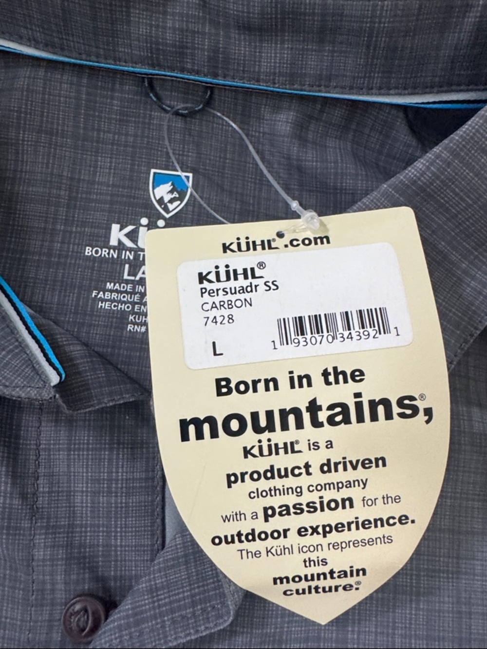 Men's Kuhl Persuadr Button-Up Shirt — Gray - Picture 4 of 5